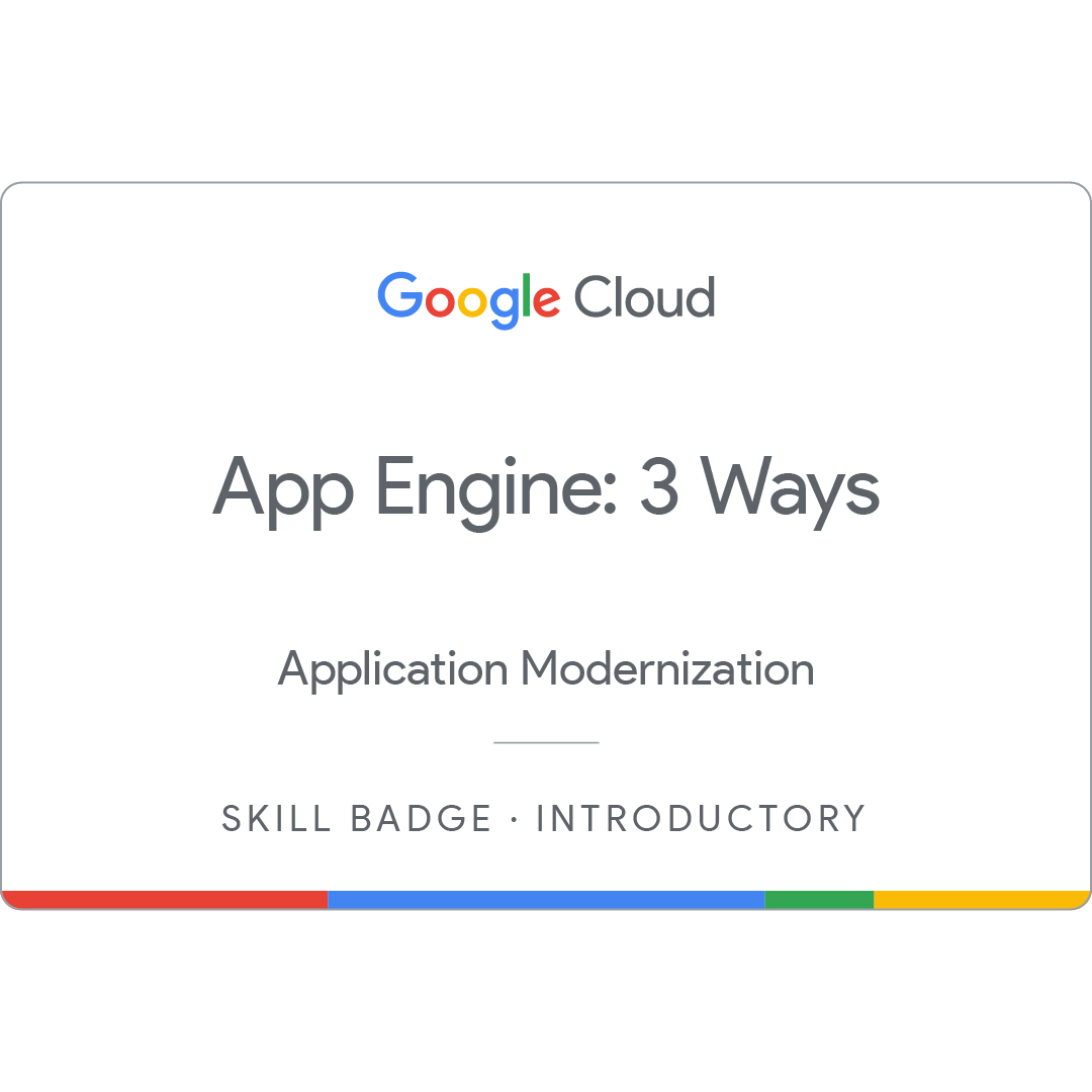 App Engine 3 Ways Badge