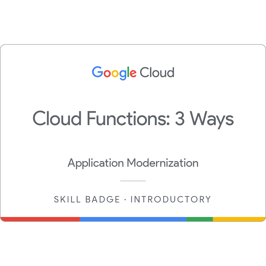 Cloud Functions 3 Ways Badge